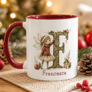 Caneca Presente Personalizado de Natal com Fada Adorável