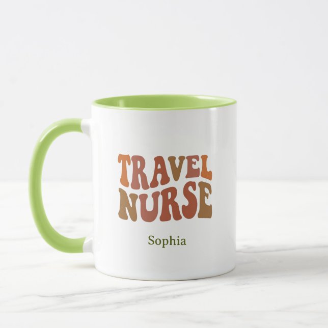 Caneca Presente Personalizado de Novo Emprego para Enferm (Esquerda)