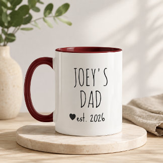 Caneca Presente Personalizado de Pai Novo Do Menino