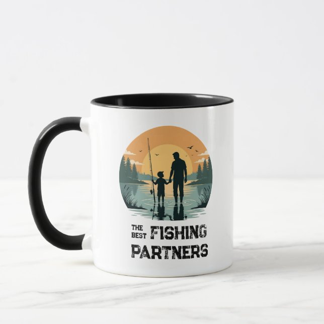 Caneca Presente Personalizado de Pesca para Pai e Filho (Esquerda)