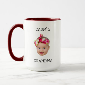Caneca Presente Personalizado de Rosto de Bebê Moderno pa