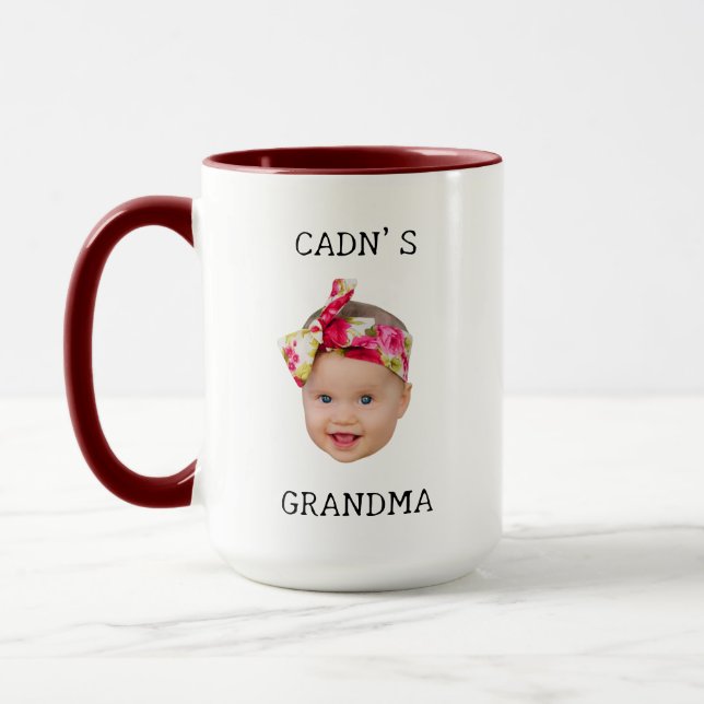 Caneca Presente Personalizado de Rosto de Bebê Moderno pa (Esquerda)