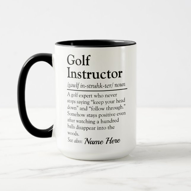 Caneca Presente Personalizado Definição de Instrutor de G (Esquerda)