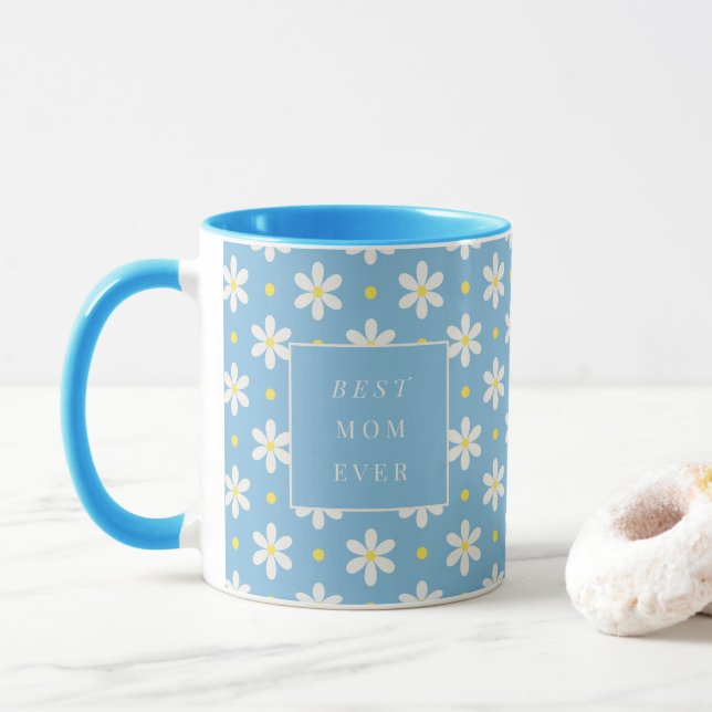Caneca Presente Personalizado do Dia das Mães Margarida (Com Donut)