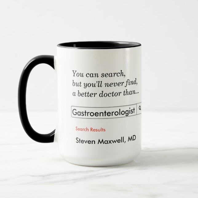 Caneca Presente Personalizado para Gastroenterologista (Esquerda)