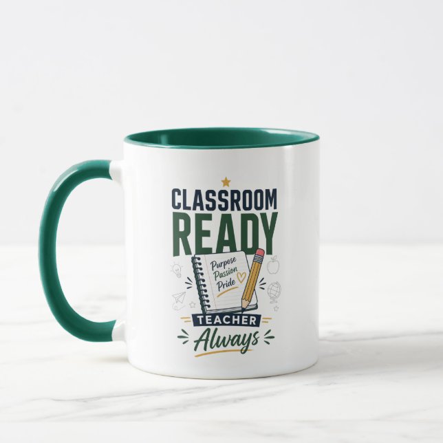 Caneca Presente Personalizado para Professor Pronto para  (Esquerda)