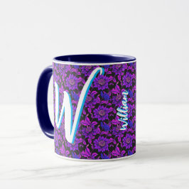 Caneca Presente Retroativo Floral (Nome, Monograma) Vinta