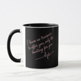 Caneca Presente Romântico Rosa e Preto para Ele ou Ela