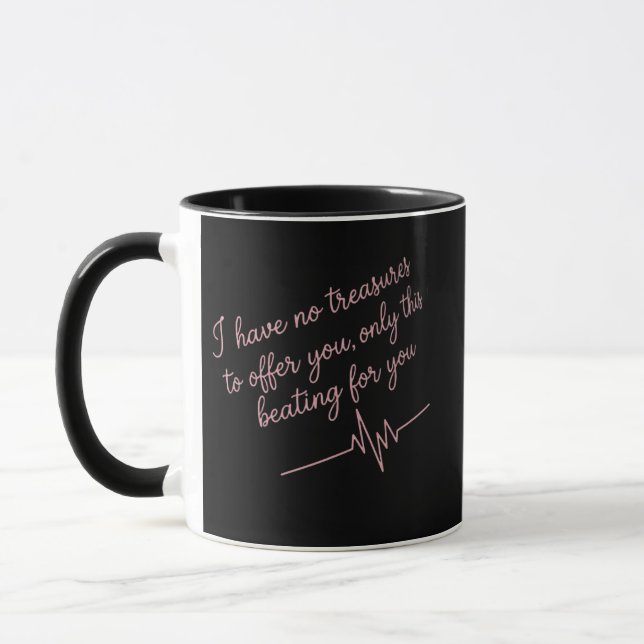 Caneca Presente Romântico Rosa e Preto para Ele ou Ela (Esquerda)
