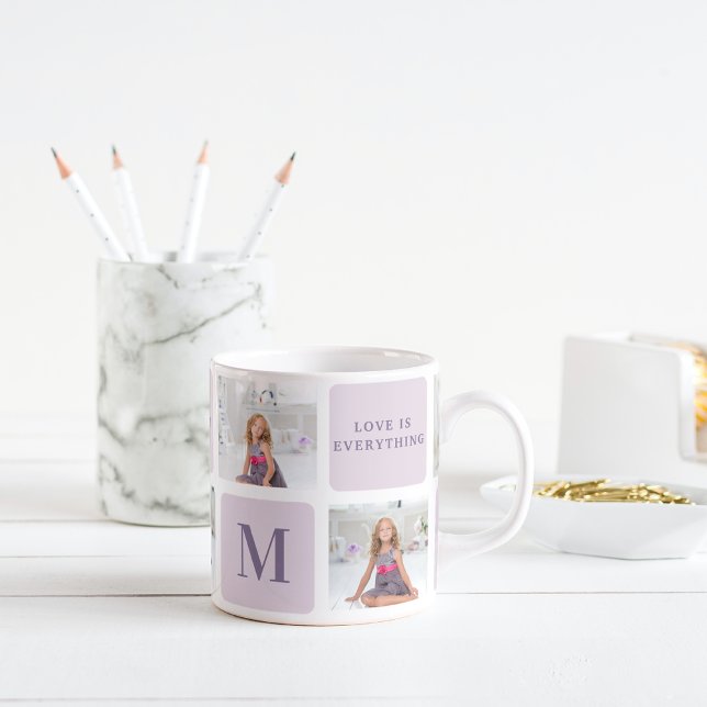 Caneca Presente Roxo do Feliz dia de as mães de Fotografi (Criador carregado)