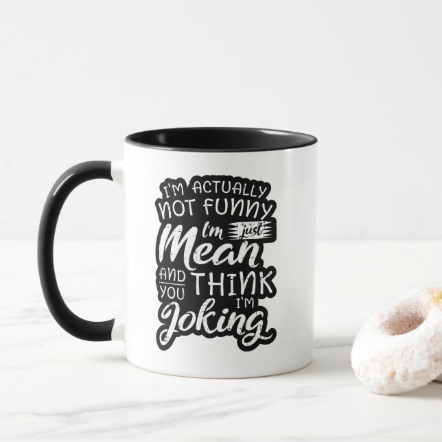Caneca Presente Sarcástico Maldoso Não Sou Engraçado De V (Com Donut)