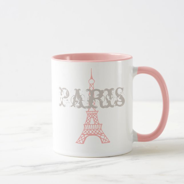 Caneca Presente Torre Eiffel Paris Rosa (Direita)