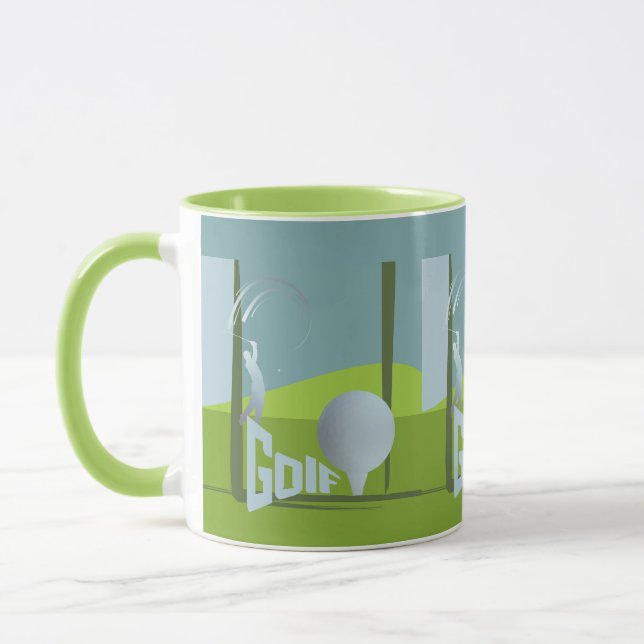 Caneca Presente verde de golfe legal (Esquerda)