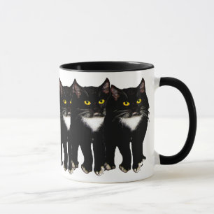 Caneca Presentes & cumprimentos do gato do smoking