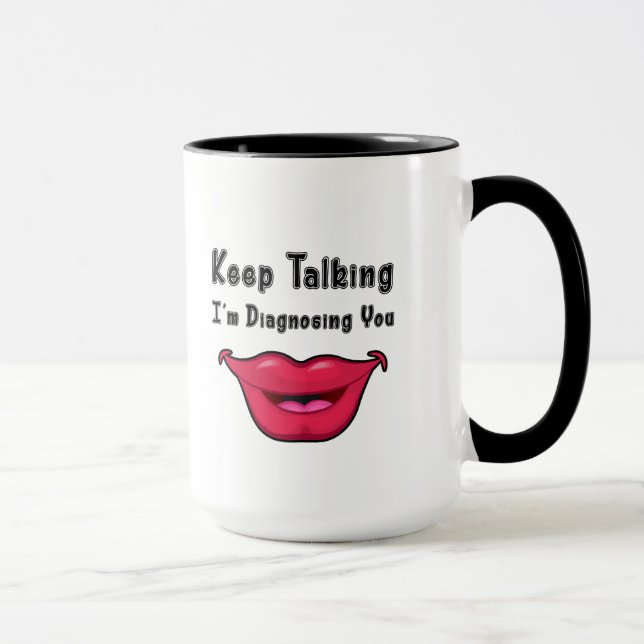 Caneca Presentes da patologia da língua do discurso de (Direita)