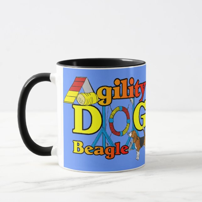 Caneca Presentes de Agilidade de Beagle (Esquerda)