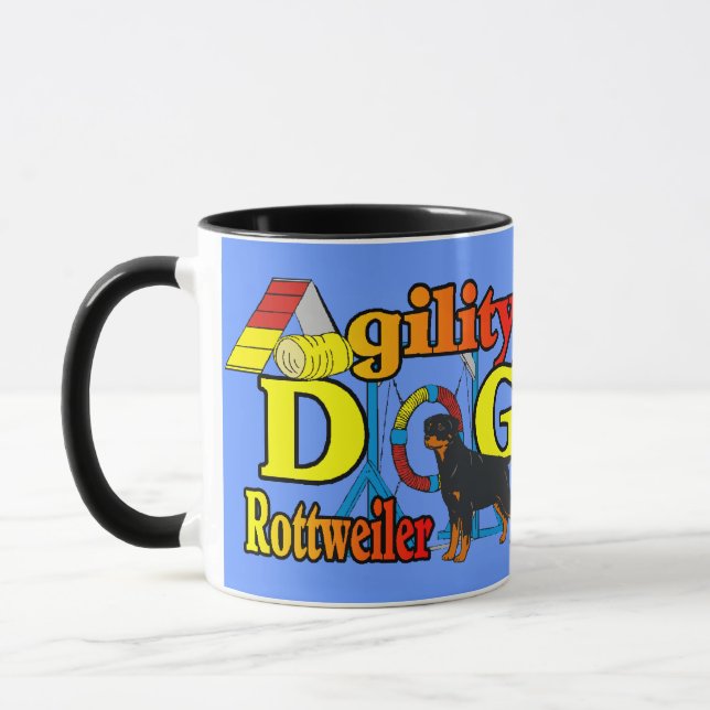 Caneca Presentes de Agilidade do Rottweiler (Esquerda)