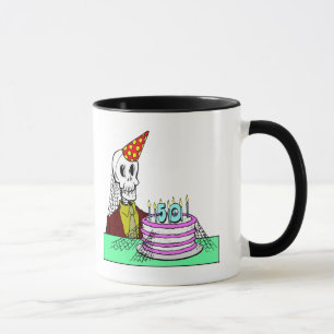 Caneca Presentes de aniversário dos esqueletos 50th