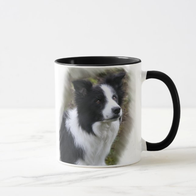 Caneca Presentes de Arte de Collie de Borda (Direita)