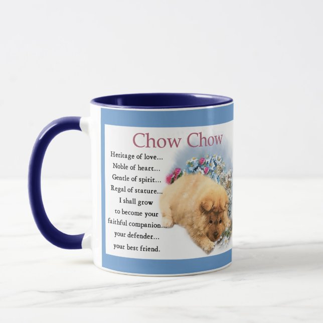 Caneca Presentes de Arte de Puppy Chow (Esquerda)