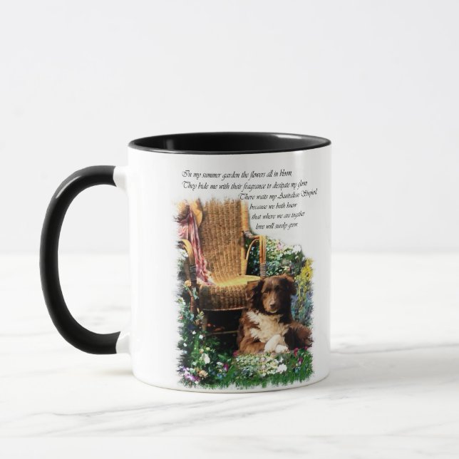 Caneca Presentes de Arte do Australian Shepherd (Esquerda)