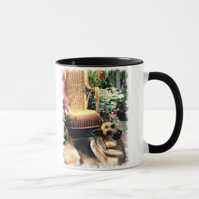 Caneca Presentes de arte german shepherd (Direita)
