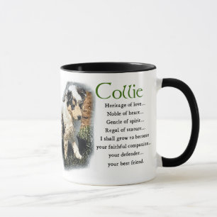 Caneca Presentes de Collie Azul