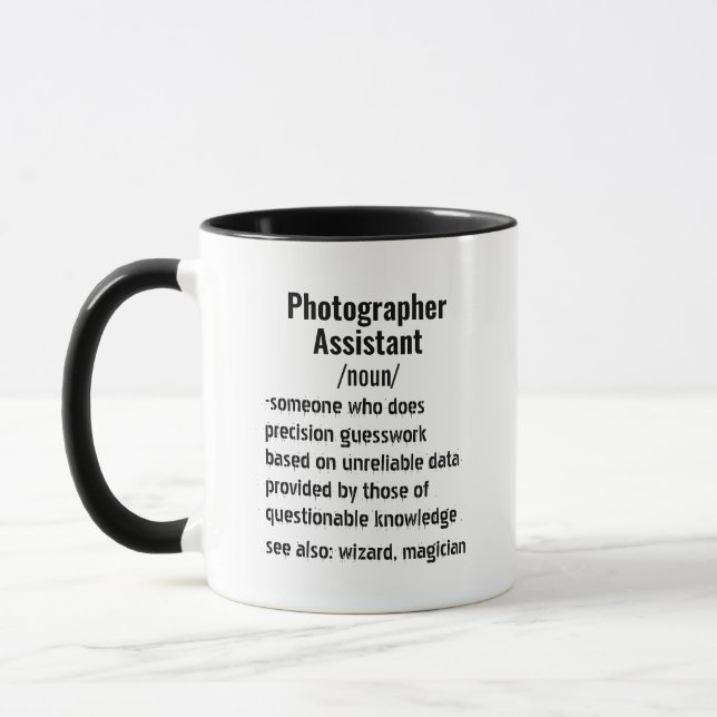 Caneca Presentes de definição de assistente de fotógrafo  (Esquerda)