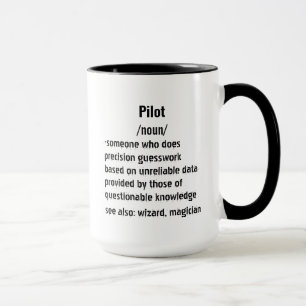 Caneca presentes de definição de piloto engraçados para m