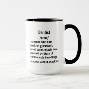 Caneca presentes de Dentista Engraçado Definição para mul