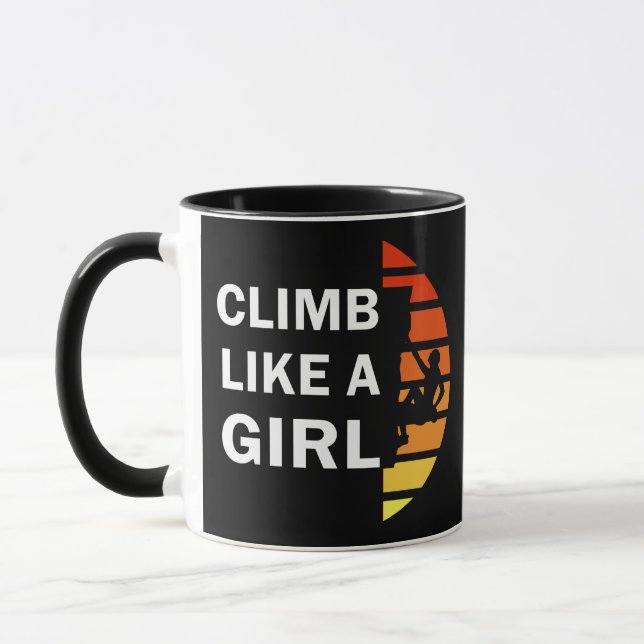 Caneca Presentes de escalada como uma menina (Esquerda)