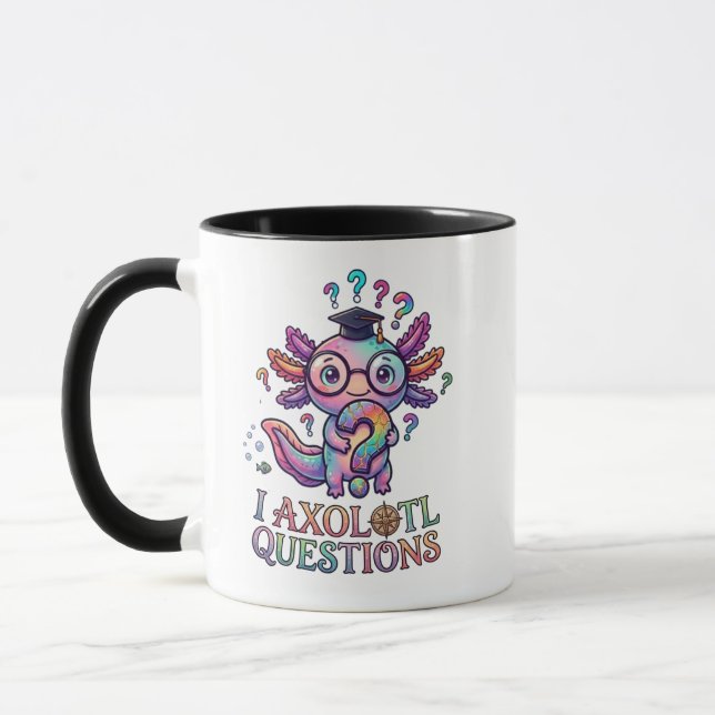 Caneca Presentes de Graduação 'Eu Axolote Questiono' Dive (Esquerda)