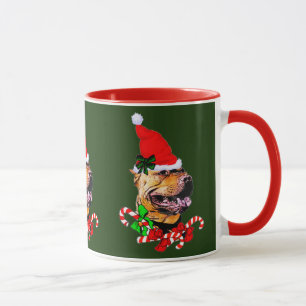 Caneca Presentes de Natal do American Pit Bull Terrier