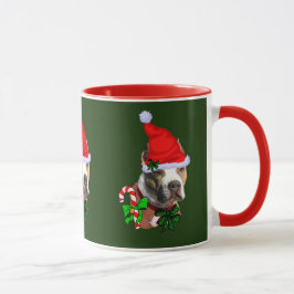 Caneca Presentes de Natal do American Pit Bull Terrier