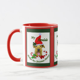 Caneca Presentes de Natal para Airedale Terrier