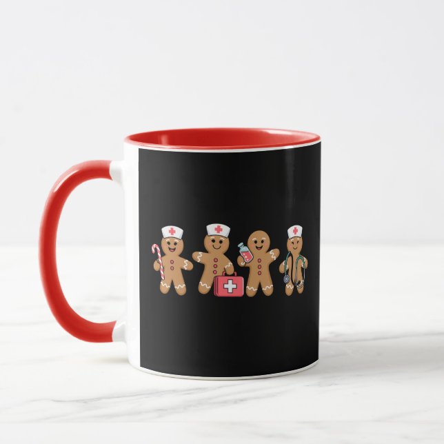 Caneca Presentes de Natal para Equipe de Enfermeiros de P (Esquerda)