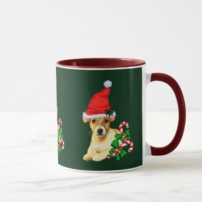 Caneca Presentes de Natal para Jack Russell Terrier (Direita)