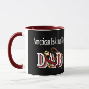 Caneca Presentes de Pai de Cães Eskimo Americano