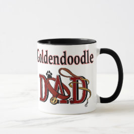 Caneca Presentes de Pai de Goldendoodle
