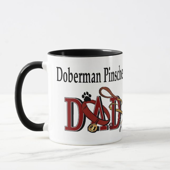 Caneca Presentes de PAI Doberman Pinscher (Esquerda)