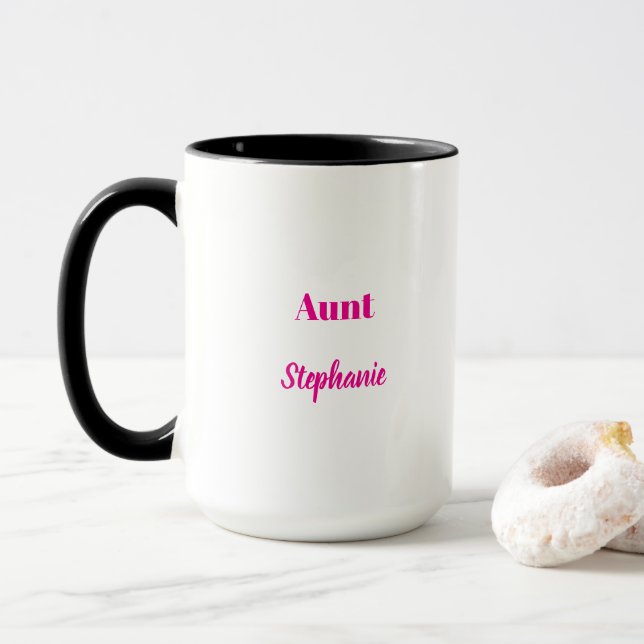 Caneca Presentes de Tia Casamentos Natal Feriados Moderno (Com Donut)