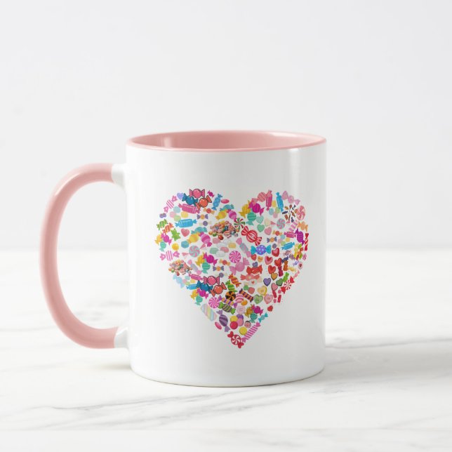 Caneca Presentes do Dia dos Namorados Design em Formato d (Esquerda)