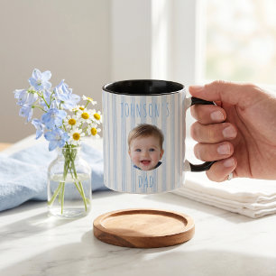 Caneca Presentes do Dia dos Pais para o Papai Listras Azu