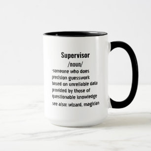 Caneca presentes engraçados de definição de supervisor pa