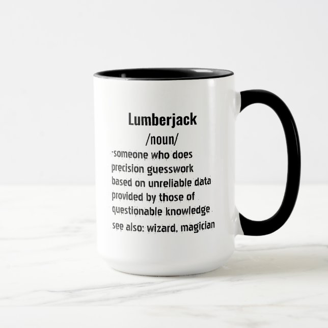 Caneca presentes engraçados Lumberjack Definição para mul (Direita)