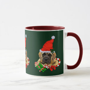 Caneca Presentes ingleses do Natal do filhote de cachorro