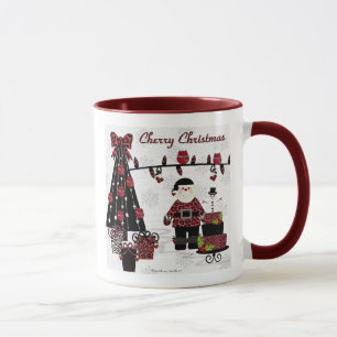 Caneca Presentes Natal Cereja Rockabilly Papai Noe
