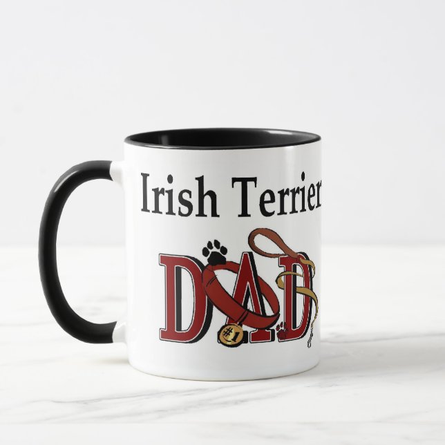 Caneca Presentes para Pai Irish Terrier (Esquerda)