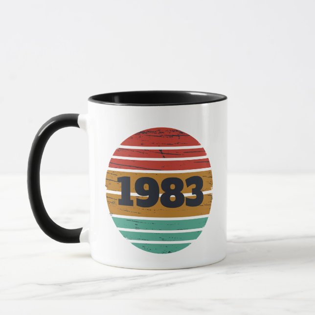 Caneca Presentes personalizados de aniversário vintage (Esquerda)