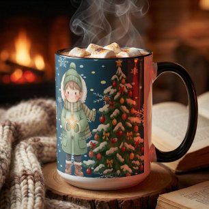 Caneca Presentes Personalizados de Natal com Magia para T